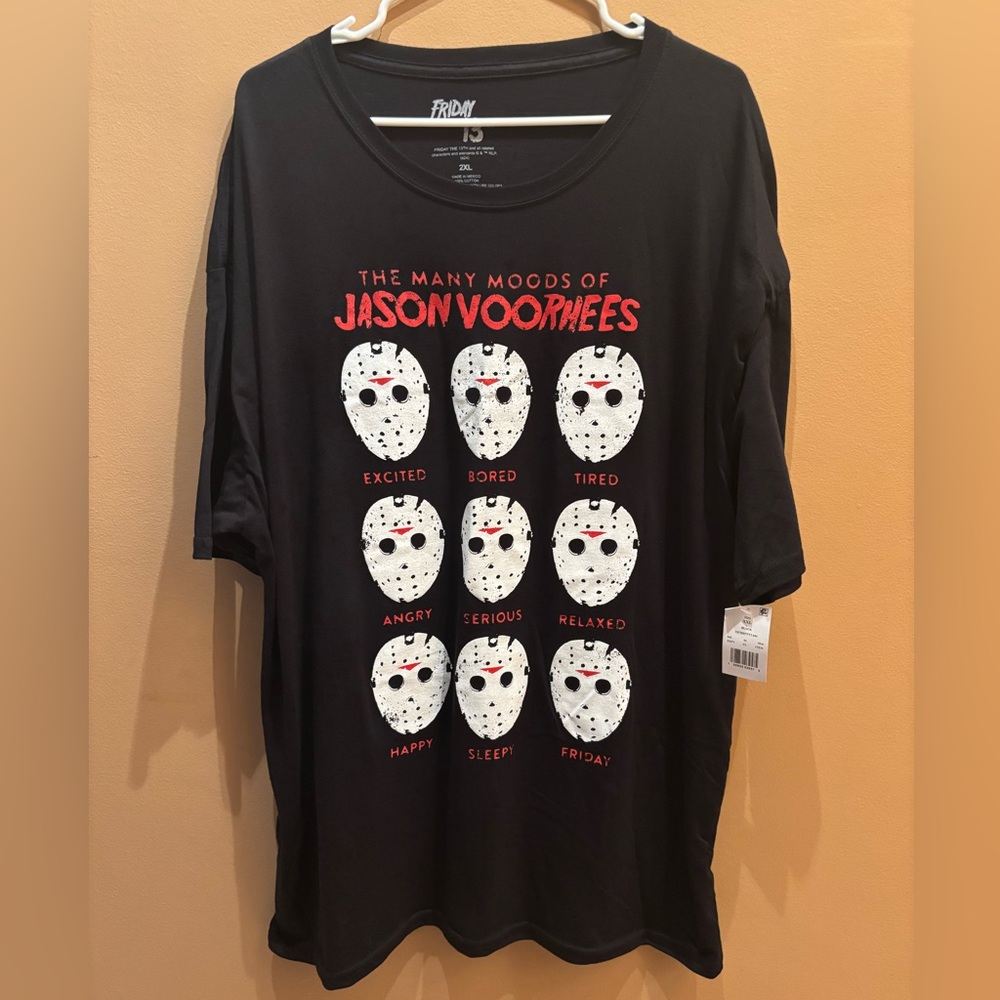 Jason Voorhees Friday the 13th Many Moods Of Size XXL Short Sleeve NWT